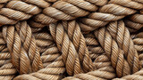 Fototapeta Zachód słońca - Abstract horizontal pattern with intertwined twine rope. Horizontal background with rope rope texture. Generated by artificial intelligence
