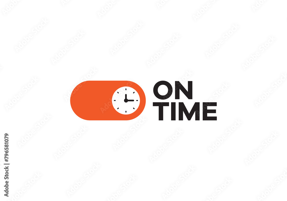 on off button with clock logo vector design Stock Vector | Adobe Stock
