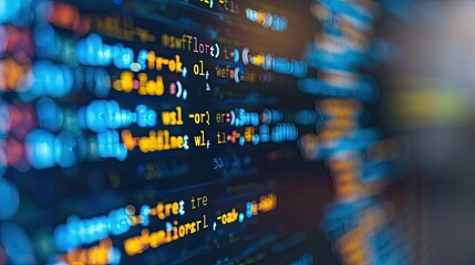 A computer screen with a lot of code on it