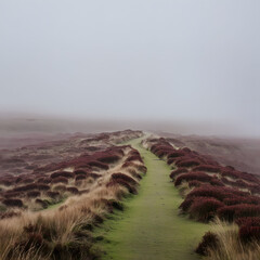 Wall Mural - The morning mist moves, ai-generatet