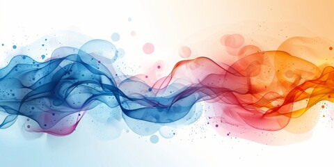 Wall Mural - a colorful wave with blue and red swirls