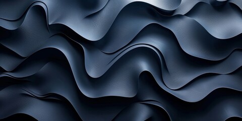 Wall Mural - the image is a close up of a black and blue wave