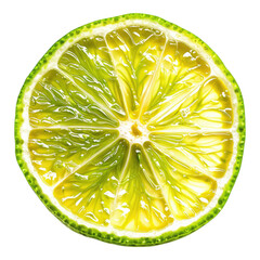 Poster - Slice of lime isolated on transparent background