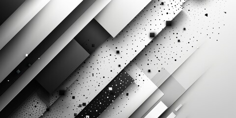 Poster - a black and white image of a white background with a lot of black squares