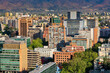 Panoramic view of office and apartment buildings at Providencia district in Santiago de Chile