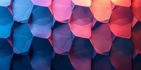 Wall Mural - A colorful abstract image with a blue and pink background