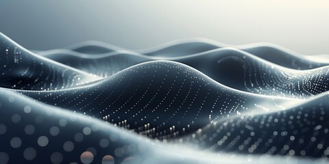 Wall Mural - The image is a computer generated wave with a lot of dots