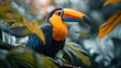 Bring the tropics to your screen with a vibrant 4K wallpaper of a toucan perched on a branch, its colorful beak adding a splash of exoticism.