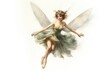Dancing flying fairy angel.