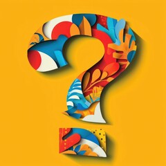 Question mark symbol art font creativity.