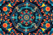  background, kaleidoscope of colored flower,AI generated