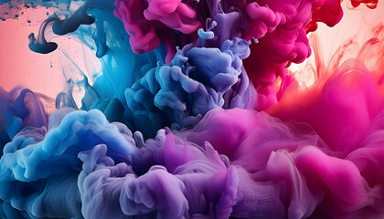 Wall Mural - Dynamic Ink Splash: Colorful Abstract Background