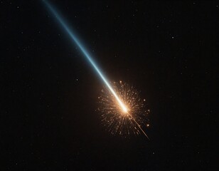 Wall Mural - After Dark: Witnessing a Comet's Path Across the Universe