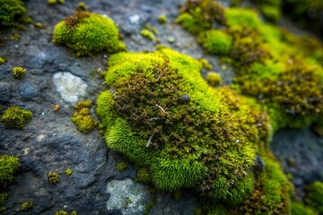 moss on stone texture background