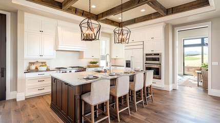 Wall Mural - Kitchen interior in new luxury home.