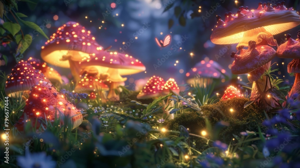As the moon rises the garden transforms into a whimsical wonderland ...