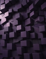 Wall Mural - purple technology concept modern geometric shapes abstract wallpaper background from Generative AI