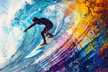 Wall Mural - surfboards on the beach	