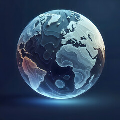 Wall Mural - blue planet in space