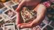 A Heart-Shaped Collage Made from Polaroid Photos: Capturing Memories and Moments in a Personal and Artistic Display