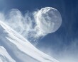 © Pairat - A large snowball rolling down a snowy mountainside showing a snowball effect