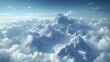A View of a Mountain Range From an Airplane