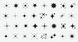 © Bujel4 - Set sparkle icon. Vector four-pointed star for logo, social media stories.Eps 10