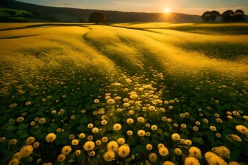 Canvas Print - field of sunflowers