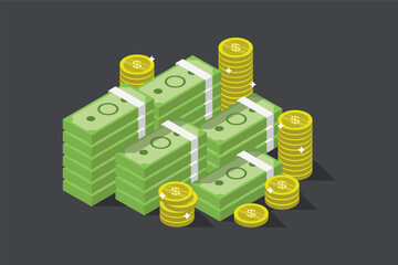 Poster - Money isometric