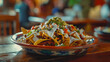 Delicious Loaded Nachos with Guacamole, Salsa, and Melted Cheese