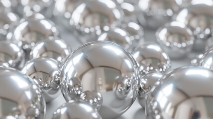 3d silver Metal ball background