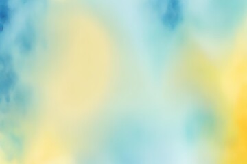 Wall Mural - Abstract gradient smooth Blurred Watercolor Yellow And Blue background image