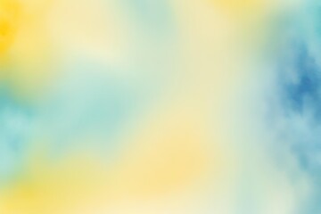 Wall Mural - Abstract gradient smooth Blurred Watercolor Yellow And Blue background image