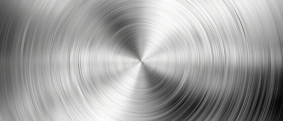 Wall Mural - Abstract Silver Swirl Horizontal Background: Metallic, Twirl, Monochrome, Texture, Pattern