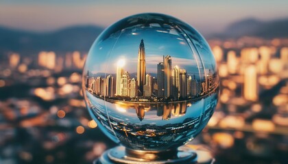 3d city sphere