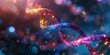Graphically enhanced DNA helix with vibrant colors illustrating diverse applications of DNA testing from paternity to medical diagnostics