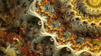 Abstract fractal kaleidoscopic visions, with shifting shapes and colors