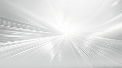 Fototapete - High-key image depicting white light rays radiating from a central point with a zoom effect