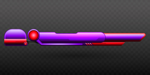 Wall Mural - Futuristic Purple and Red Color Themed Lower Third Title Banner for Video Streaming and Breaking News Presentations