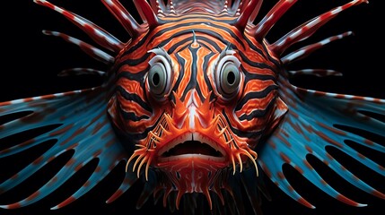 Close-Up of a Mesmerizing Lionfish: Its Striking Beauty
