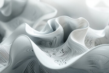 Poster - Organic flowing lines that emulate natural forms, linking technology with bio-inspired designs,