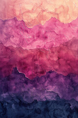 Aufkleber - A watercolor gradient from soft pink to violet with a paper texture, gentle and artistic,