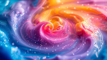 Leinwandbilder - A psychedelic splash of swirling tie-dye colors, capturing a retro feel for vintage or music-themed promotions,