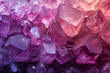 A gemstone gradient from amethyst to quartz with a faceted texture, reflecting light and color intricately,