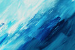 Abstract modern contemporary art background. Blue and white oil painting on canvas. Fragment of artwork. Oil brushstroke, pallet knife paint on canvas