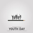 © vectdgnstock - International youth day, Creative ads, 3D illustrations
