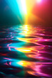 Prismatic Play: Light Explodes in Colorful Reflections. Holiday Dazzling. generative AI