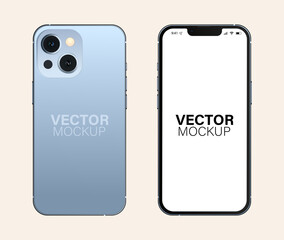 Mobile phone templates Design similar to iphone mockup illustration