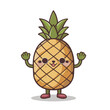 Transparent Pineapple - Fresh Tropical Fruit Illustration vector eps 10