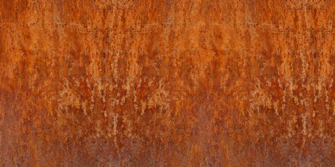 Wall Mural - Panoramic grunge rusted metal texture, rust and oxidized metal background. Old metal iron panel.	
